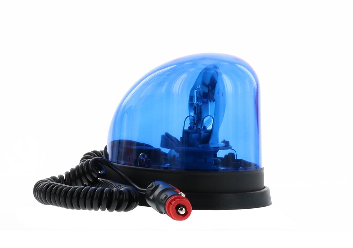 Girofaro magnetico blu con lampadina H1 - 12V